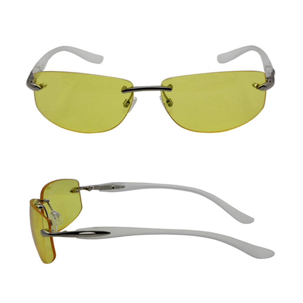 Fashionable Retro Multi Color Rimless Ce Uv400 Sunglasses For Men Jiayu 